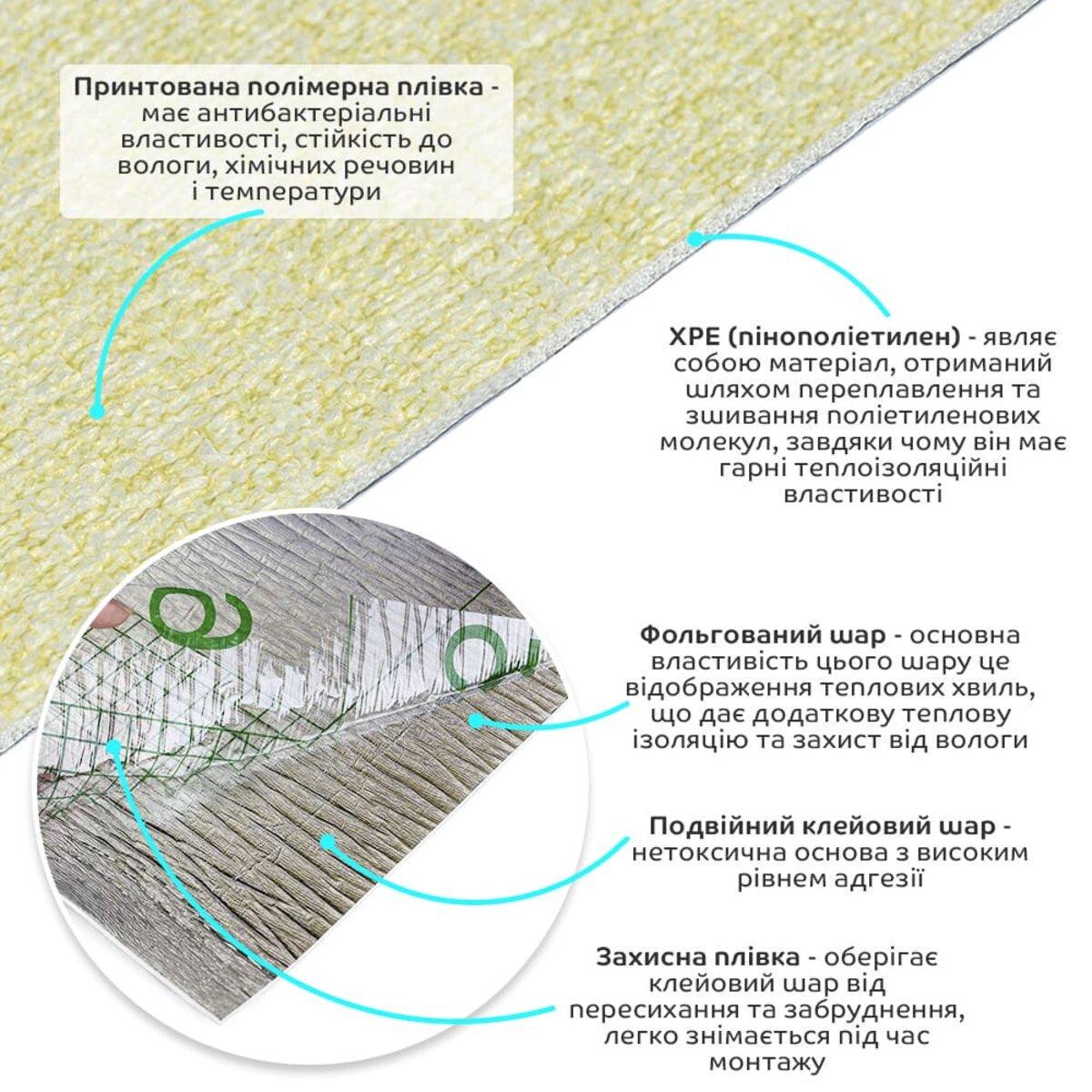 Обои самоклеящиеся 2800х500х2 мм Желтый меланж SW-00001782 - фото 2