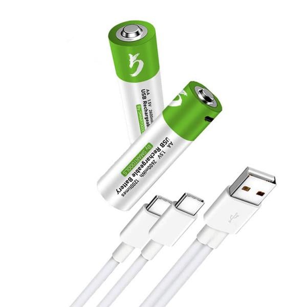 Батареї акумуляторні Smartoools АА 2600 mWh 1,5V з зарядкою Type-C Зелений (1034) - фото 2 Батареї акумуляторні Smartoools АА 2600 mWh 1,5V з зарядкою Type-C Зелений (1034) - фото 2