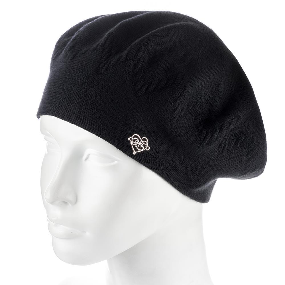 Берет женский Zolly ZH247 двойной полушерстяной Черный