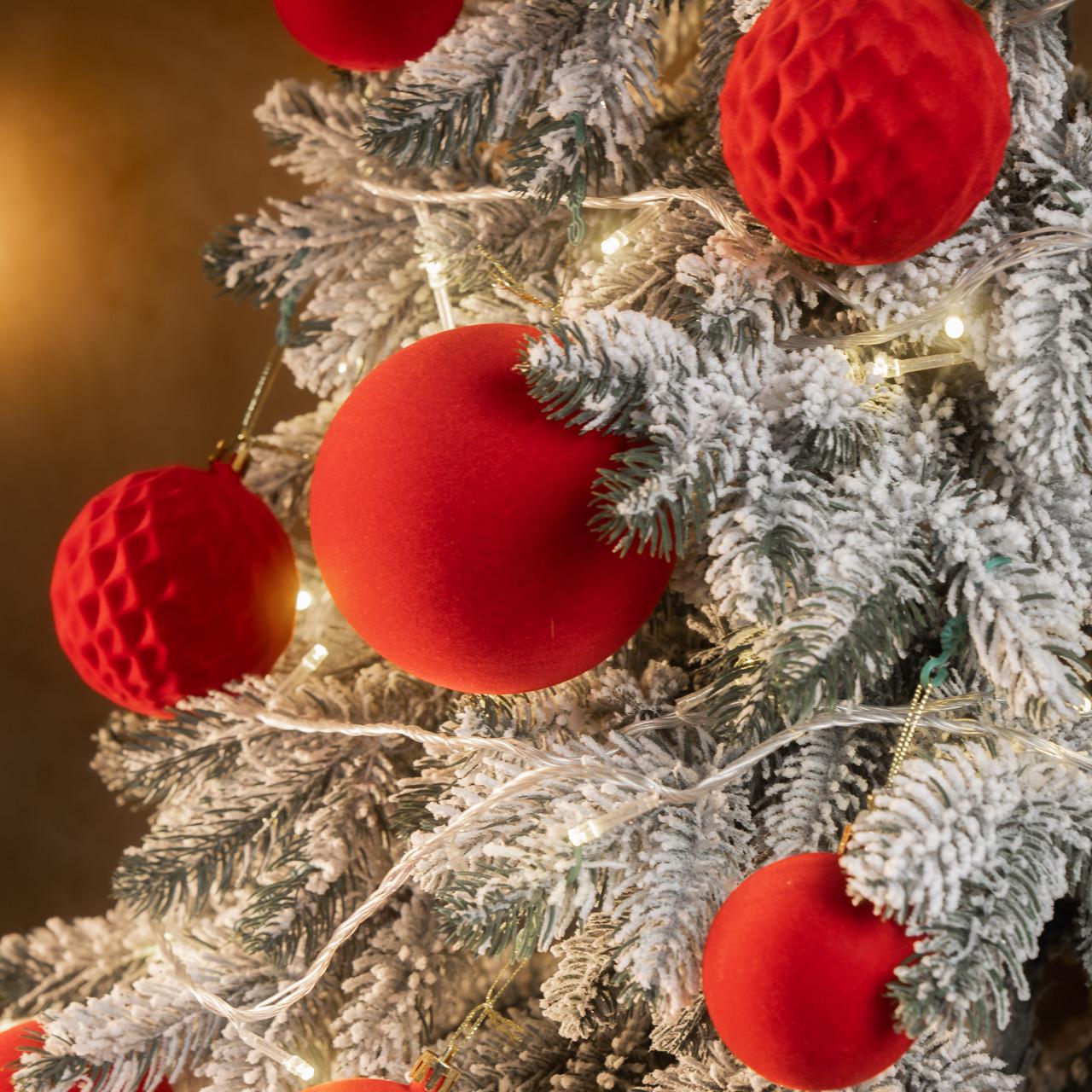 Кулі новорічні оксамитові Червоний (2765837168) - фото 3