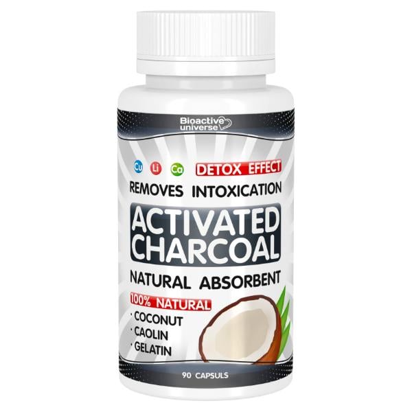 Детокс Bioactive Universe Activated Charcoal Natural Absorbent 90 капс. (000026471) Детокс Bioactive Universe Activated Charcoal Natural Absorbent 90 капс. (000026471)