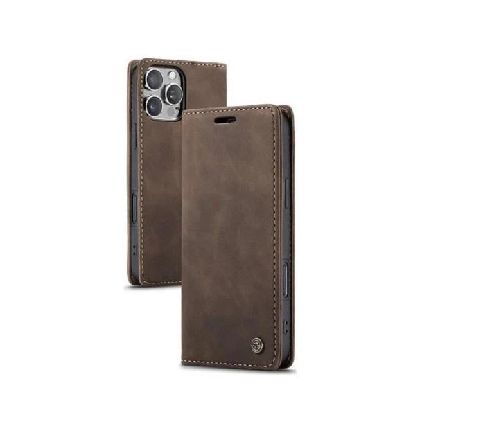 Чехол-книжка CaseMe для iPhone 16 Pro Max Темно-коричневый