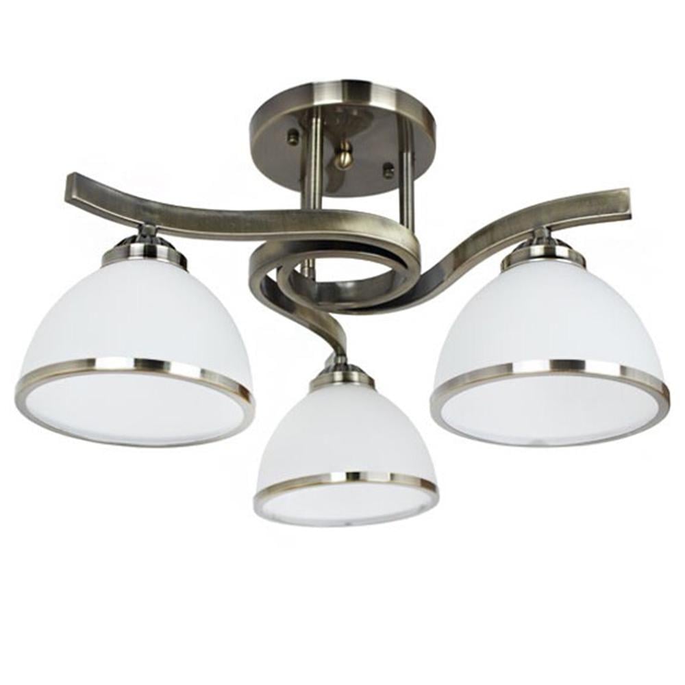 Потолочная люстра Sneha на 3 лампы E27 с белыми плафонами Бронзовый (9998324193/3 AB)