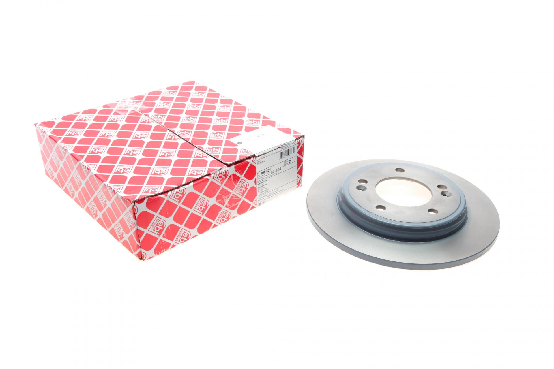 Диск тормозной задний FEBI BILSTEIN для Hyundai Elantra/i30 15- 262x10 мм (108681)