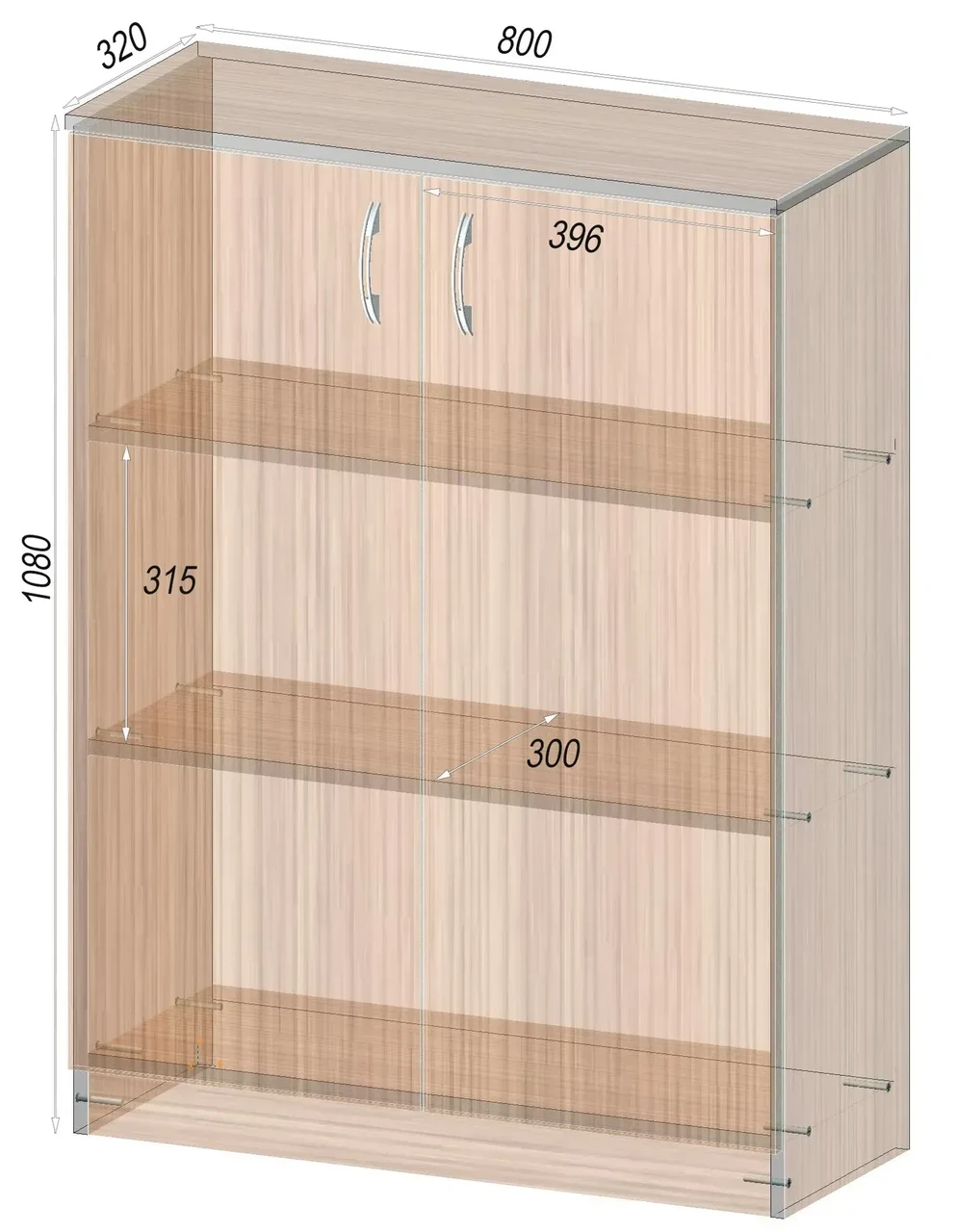 Тумба офисная Kontinent ОСМ-2 80х32х108 см Белый (53116745) - фото 3 Тумба офисная Kontinent ОСМ-2 80х32х108 см Белый (53116745) - фото 3