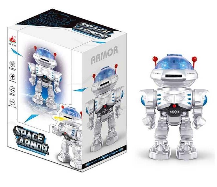 Робот на радіокеруванні з світлом та звуком працює від батарейок White (124706)