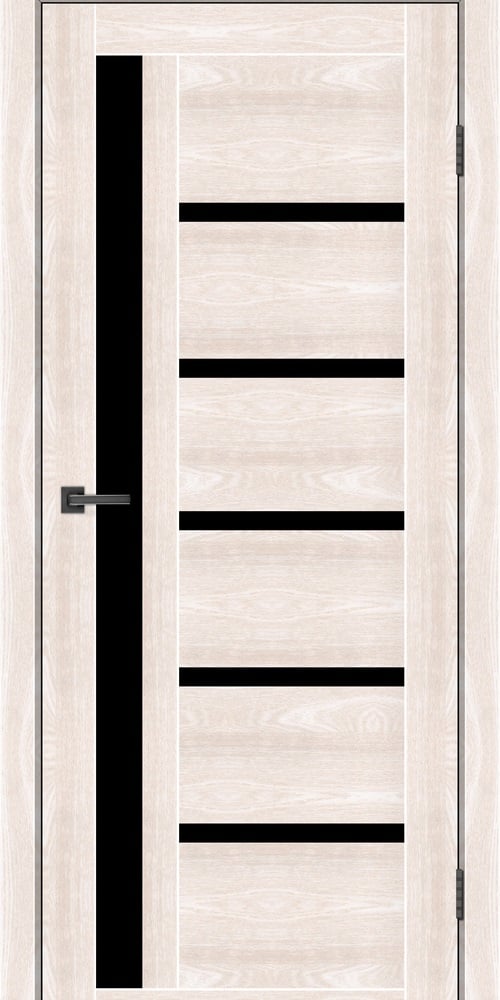 Дверное полотно MS Doors ORLEAN 70 см дуб шампань черное стекло (63e4db41680273031d2654ef)