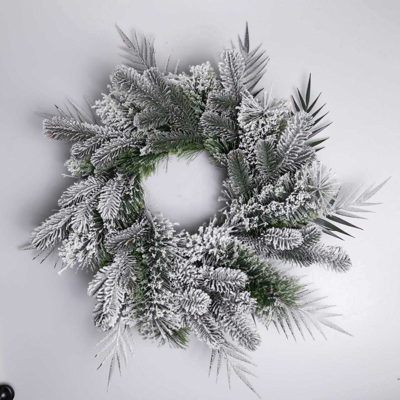 Вінок хвойний штучний Святковий засніжений комбінований ⌀ 60 см (TD-VINSN) - фото 4 Вінок хвойний штучний Святковий засніжений комбінований ⌀ 60 см (TD-VINSN) - фото 4