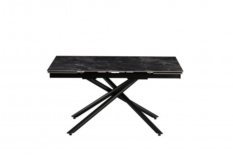 Стол обеденный Микс Мебель Мелани керамика 1400/2000х900 мм Черный/Антрацит