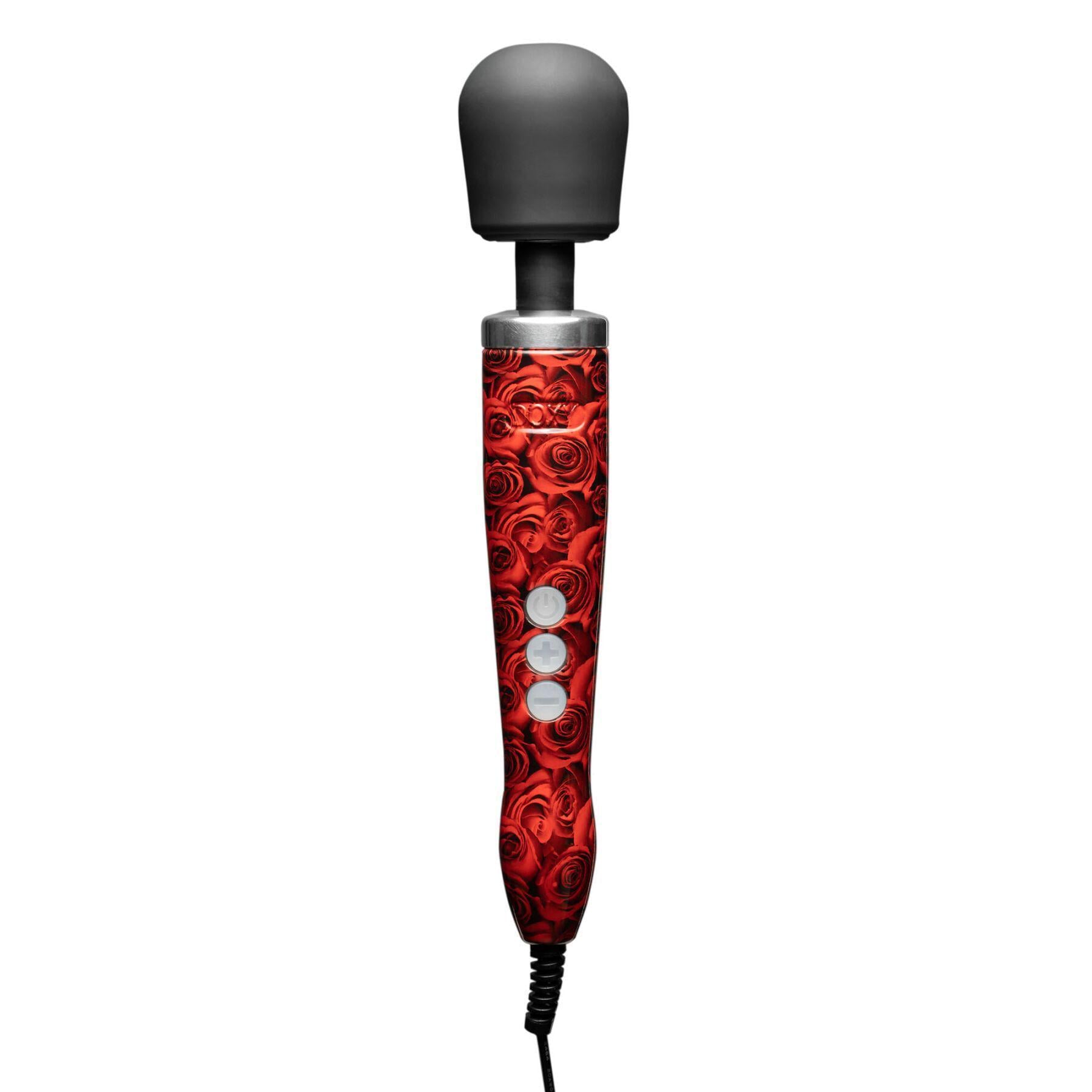 Вібромасажер DOXY Die Cast живлення 220 В металевий корпус Rose Pattern (BL8017)
