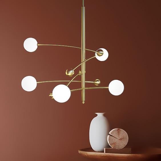 Люстра Led Aspect D90 Gold/White - фото 3