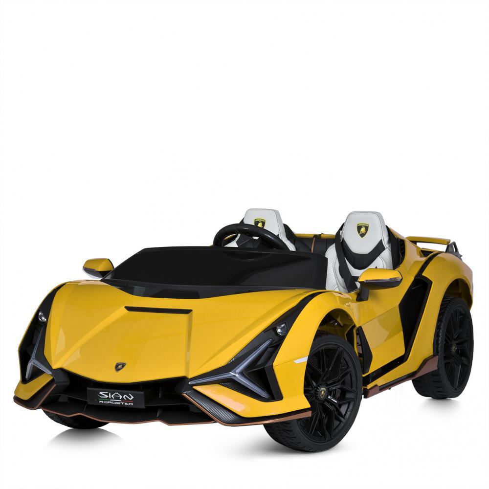 Детский двухместный электромобиль Bambi Lamborghini Sian Roadster 4WD M 5072EBLR Желтый (706218171)
