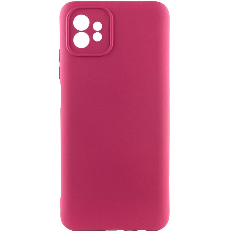 Противоударный чехол TPU GETMAN Liquid Silk Full Camera для Motorola Moto G32 Бордовый / Marsala
