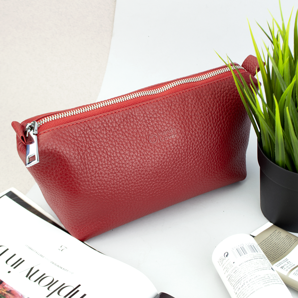 Косметичка женская кожаная Handycover HC0022 Красный