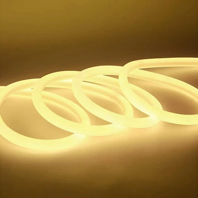 Лента гибкая неоновая односторонняя 20 м 120 LED/м IP65 Теплый белый (SZ-1741-07) Лента гибкая неоновая односторонняя 20 м 120 LED/м IP65 Теплый белый (SZ-1741-07)