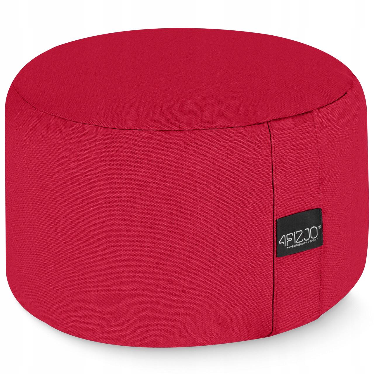 Подушка для йоги и медитации 4FIZJO Zafu круглая 32x20 см Red (P-5907739315526)