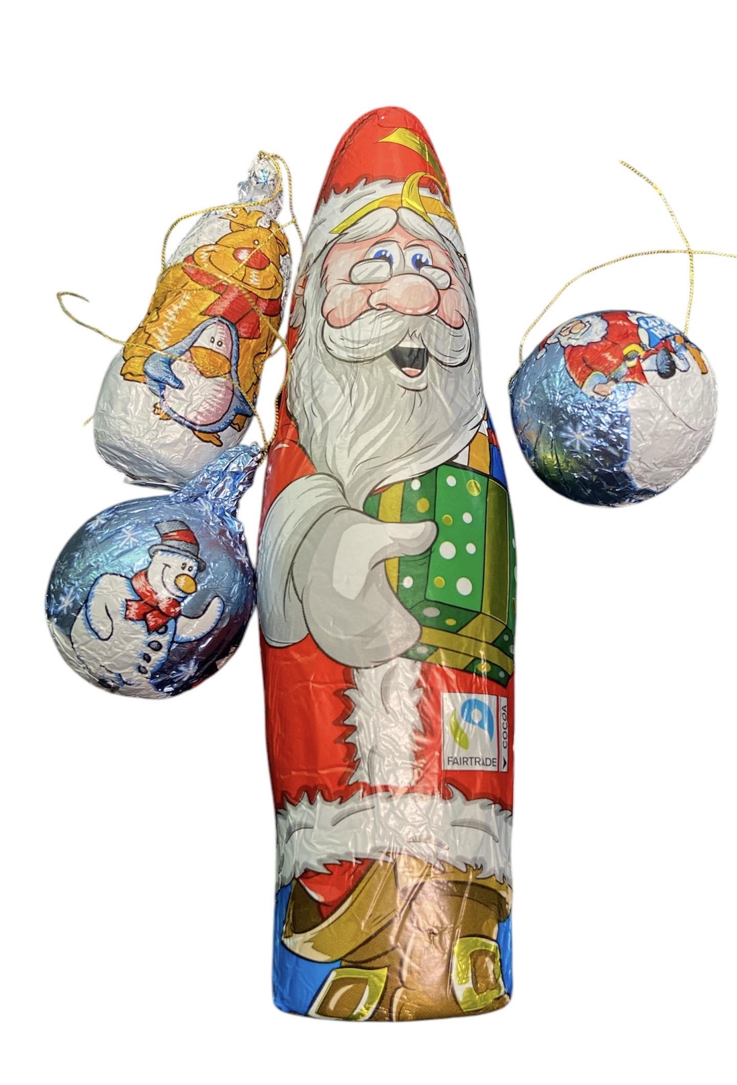 Набор шоколадных конфет Only новогодние украшения и санта 100 г (57314) Набор шоколадных конфет Only новогодние украшения и санта 100 г (57314)