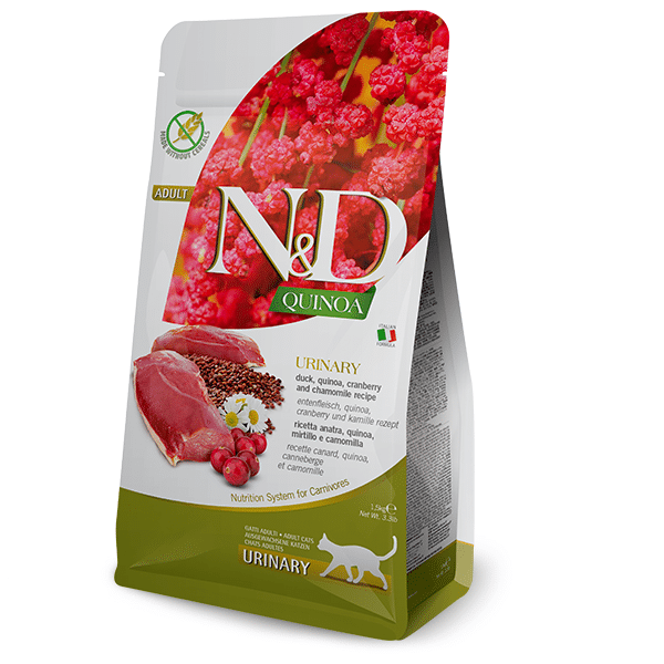 Корм сухий беззерновий для котів Farmina N&D Quinoa Urinary Duck & Cranberry профілактика сечокам'яної хвороби 300 г (24148826)
