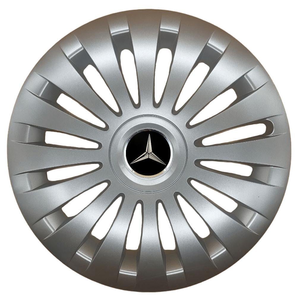 Колпаки SJS 504 с логотипом Mercedes-Benz R17 4 шт. Серебряный