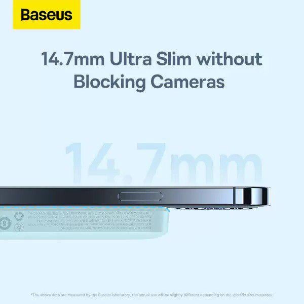 Павербанк с беспроводной зарядкой Baseus Magnetic Mini Wireless Fast Charge Qi 15 W 2в1 10000 mAh 20 W 2,4 A QC3,0/PD3,0 Голубой (PPCX030003) - фото 15