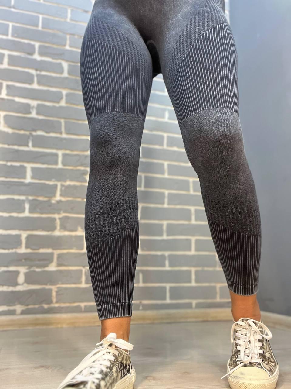 Лосины женские A-N 1026 вареные рубчик пуш-ап L Серый (2272) - фото 4 Лосины женские A-N 1026 вареные рубчик пуш-ап L Серый (2272) - фото 4