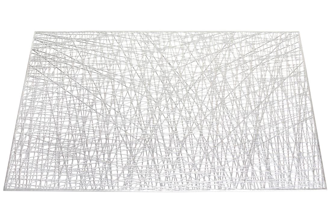 Коврик для сервировки Bonadi прямоугольный Модерн 45 см Серебряный (444-140)