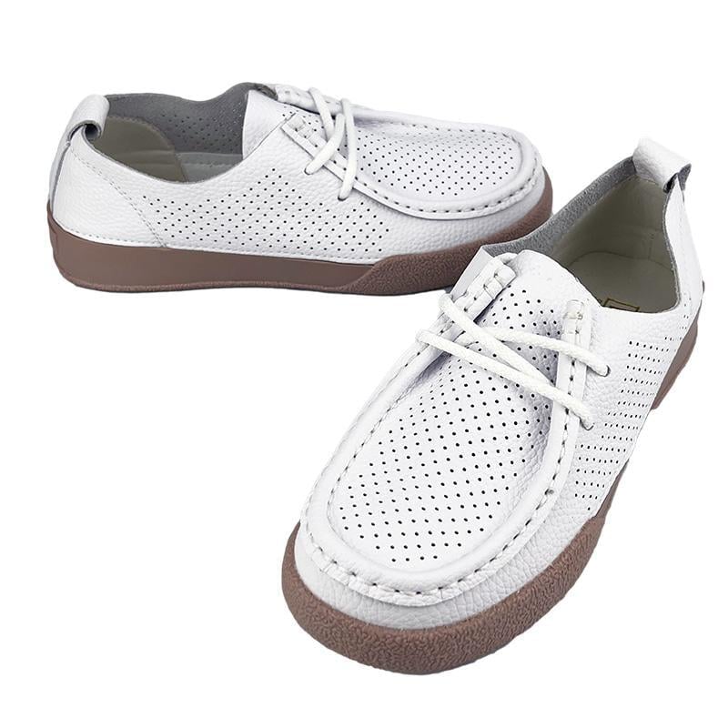 Мокасины женские перфорированная кожа 7035-2 р. 36 23 см Белый - фото 2 Мокасины женские перфорированная кожа 7035-2 р. 36 23 см Белый - фото 2