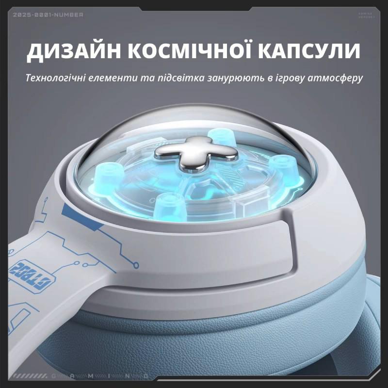 Навушники безпровідні ігрові Onikuma з мікрофоном для геймерів трирежимні Білий (3309937) - фото 8 Навушники безпровідні ігрові Onikuma з мікрофоном для геймерів трирежимні Білий (3309937) - фото 8