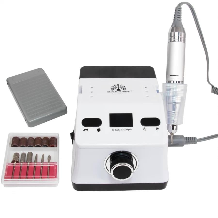 Фрезер для маникюра и педикюра Global Fashion 50000 о 80 W Белый (ZS-718)