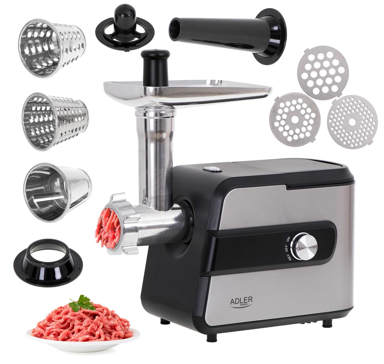 Мясорубка Adler AD 4813 с теркой 2000 Вт - фото 3 Мясорубка Adler AD 4813 с теркой 2000 Вт - фото 3