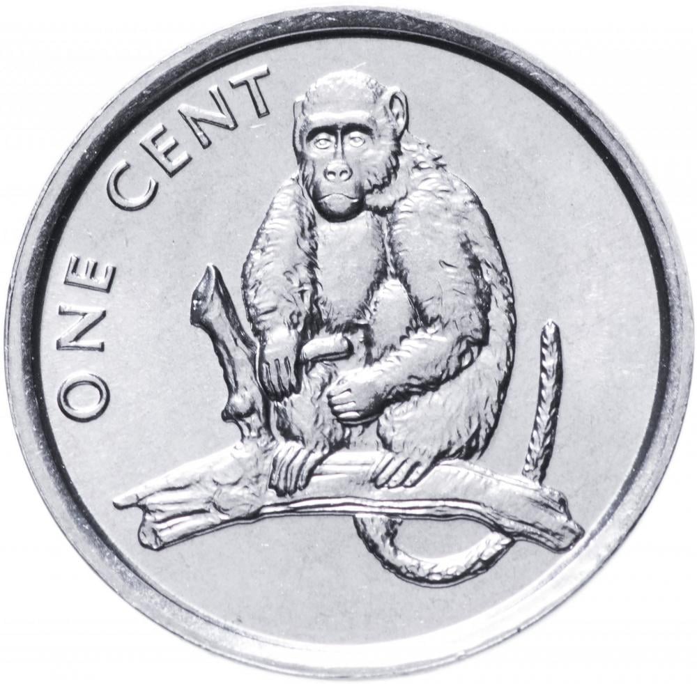 Колекційна монета Острови Кука 1 цент 2003 UNC Мавпа (KM#423)