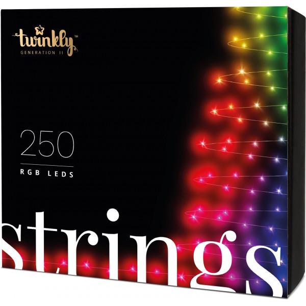 Гирлянда Twinkly Strings RGB 100, BT+ WiFi, Gen II, IP44 кабель черный (TWS100STP-BEU) - фото 1