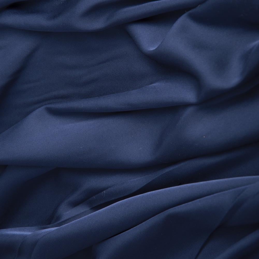 Тканина плательная атлас шовк Vanessa Синій (23024)