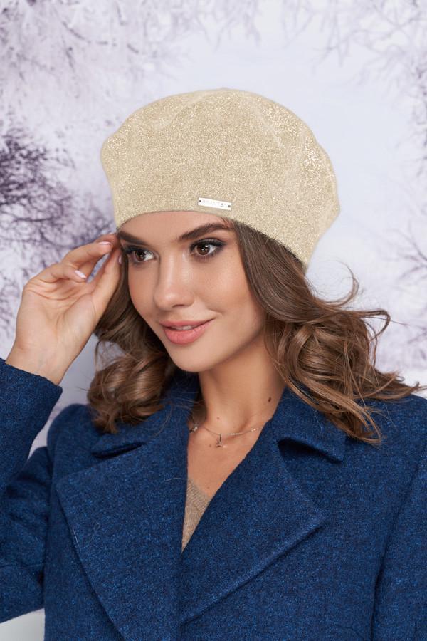 Берет с люрексом Braxton Наиля женский Кремовый (4908)