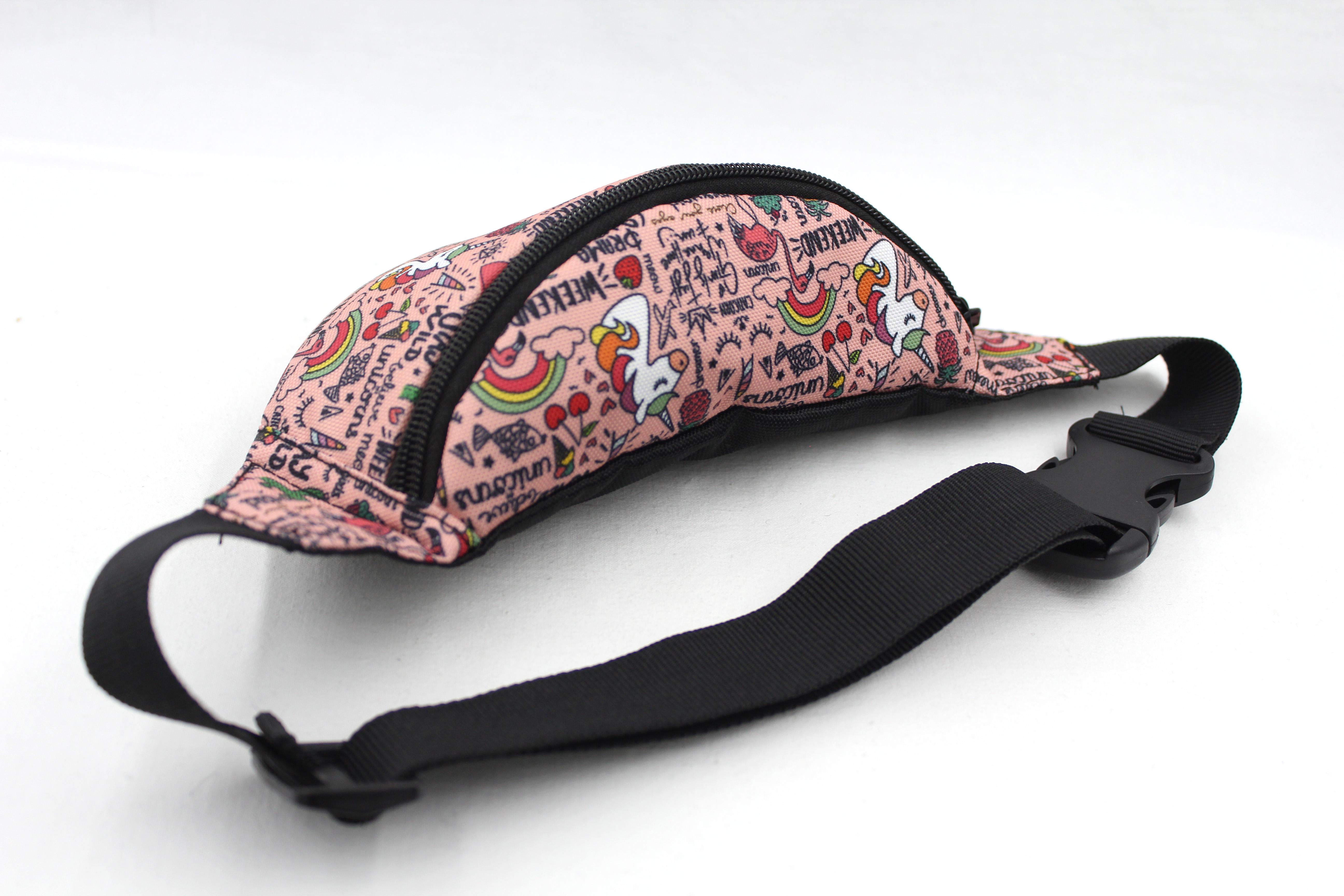 Сумка бананка дитяча з регулюючим ремінцем для дівчинки Єдинорожки Рожевий (Д-007) - фото 5 Сумка бананка дитяча з регулюючим ремінцем для дівчинки Єдинорожки Рожевий (Д-007) - фото 5