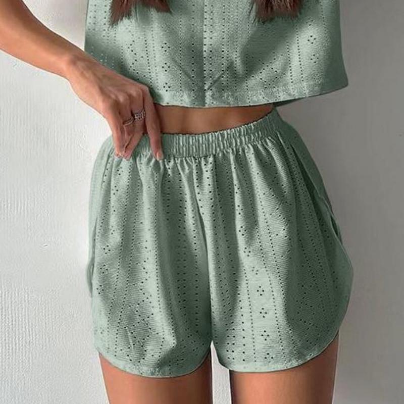 Піжама-комплект жіноча Lesko SM24107A футболка та шорти S Green (28525264) - фото 4 Піжама-комплект жіноча Lesko SM24107A футболка та шорти S Green (28525264) - фото 4