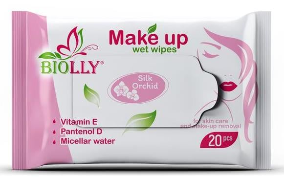 Вологі серветки для зняття макіяжу Biolly Make Up 20 шт. (7866)