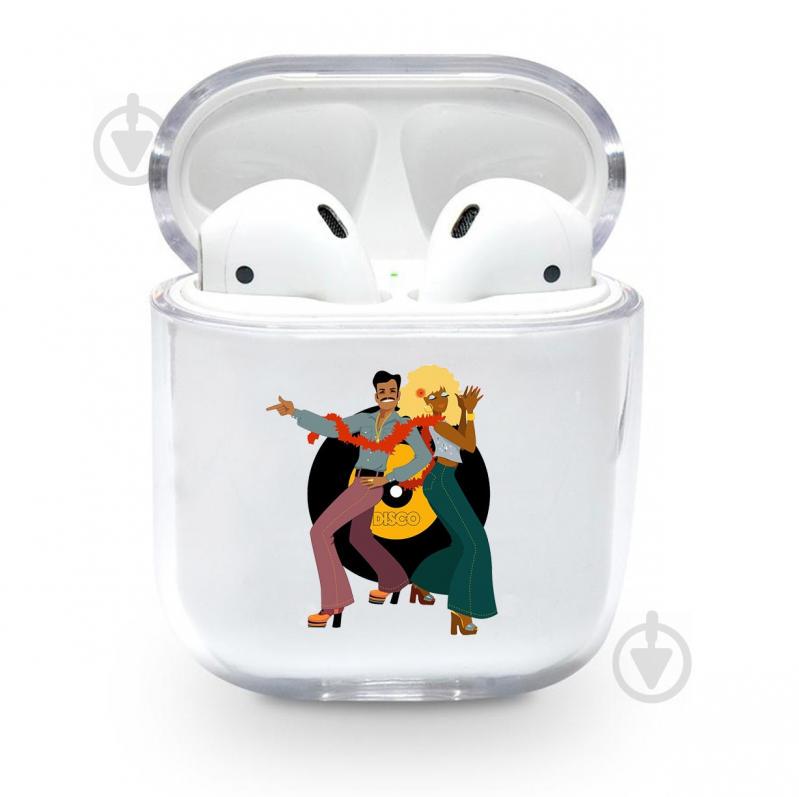 Прозрачный силиконовый чехол Apple AirPods с рисунком - Disco (KAP1203)