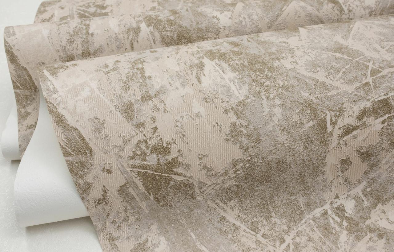 Обои флизелиновые SINTRA ALICANTE UNI 406342 винил горячего тиснения 1,06х10,05 м Коричневый