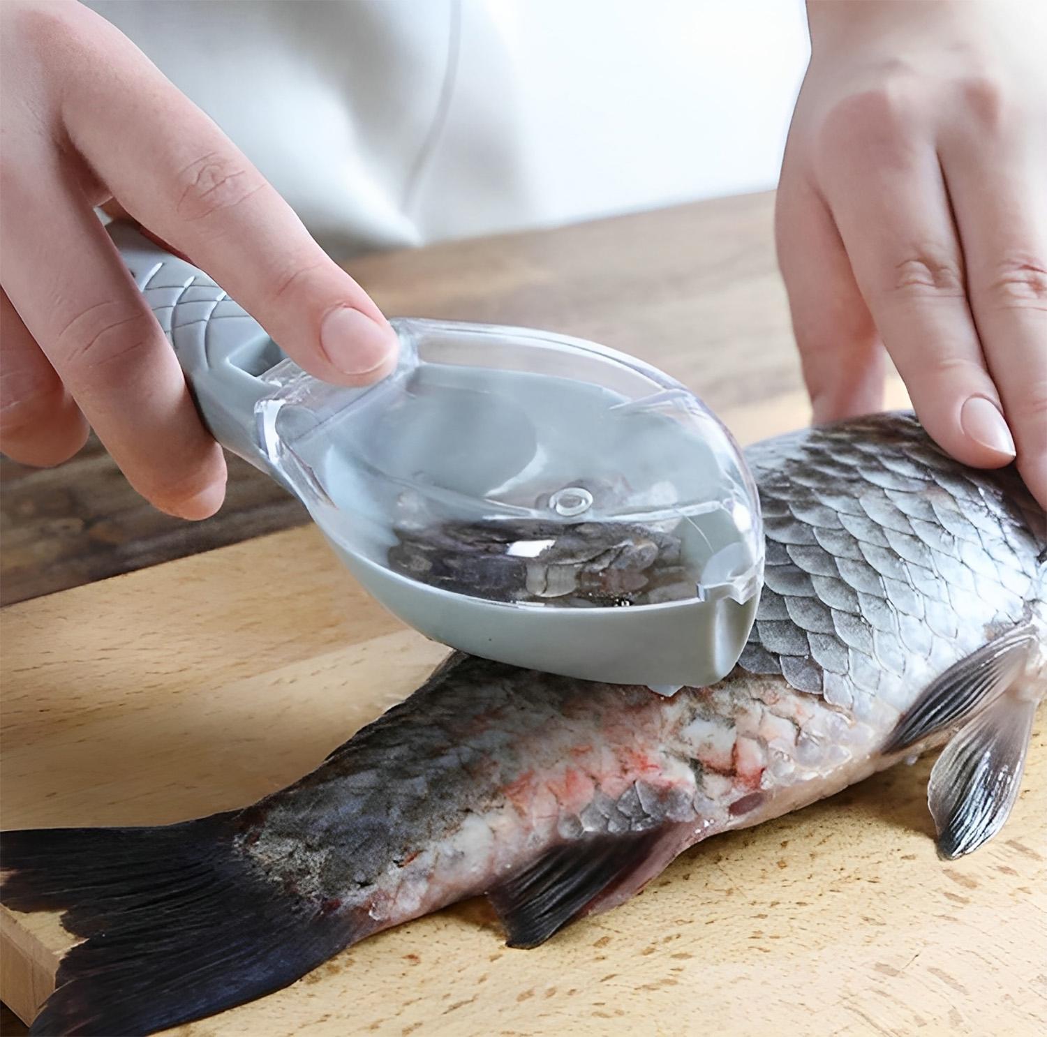 Нож для чистки рыбы с контейнером 16 см Серый (85688) - фото 6 Нож для чистки рыбы с контейнером 16 см Серый (85688) - фото 6