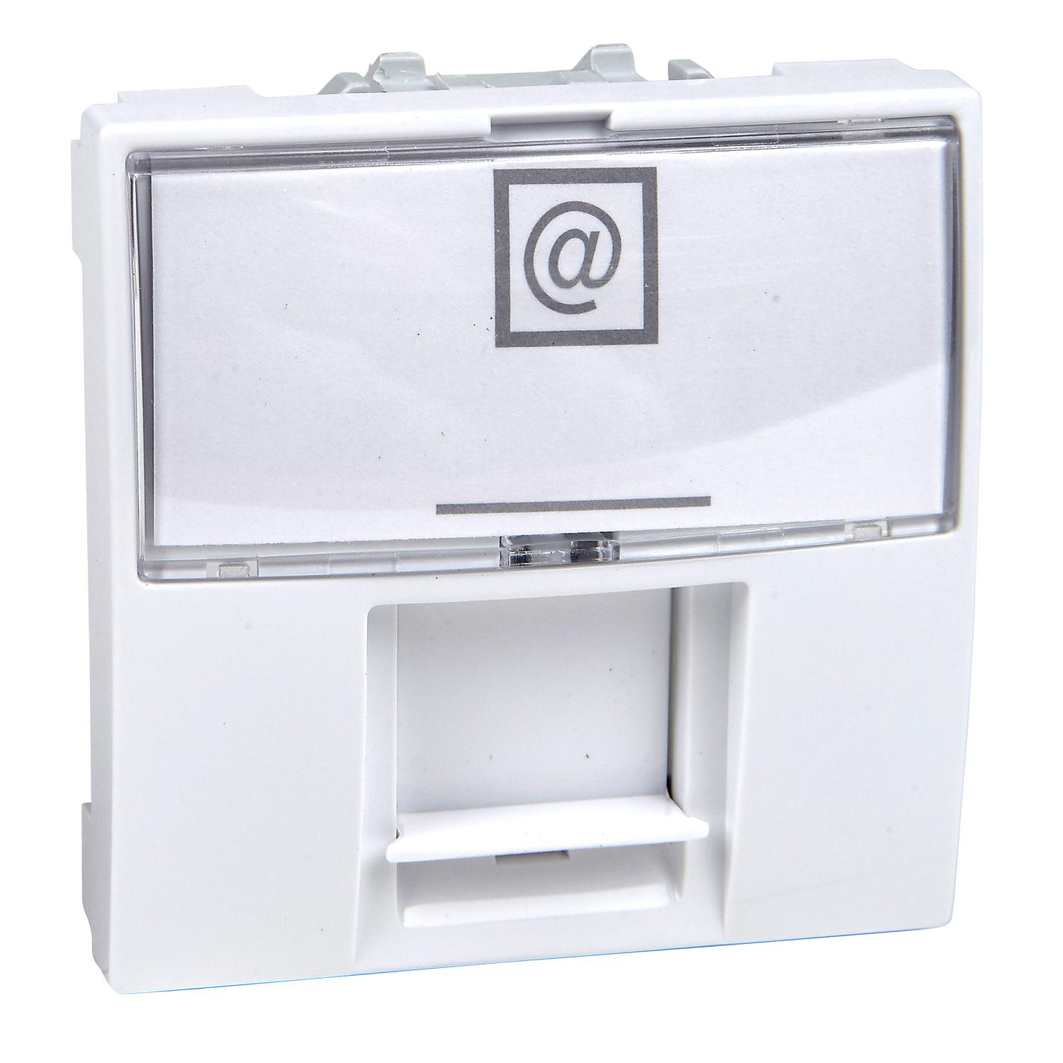 Накладка для комп'ютерної розетки Schneider Electric Unica RJ45 Білий (MGU9.460.18)