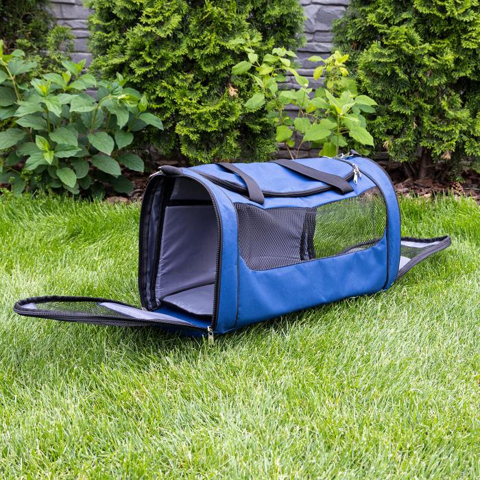 Сумка переноска для собак и кошек маленьких пород Faina Torba Синий (ZO-0001) - фото 7