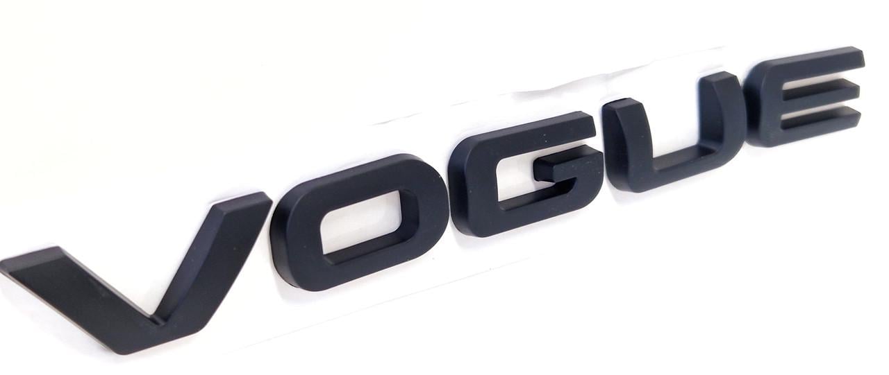 Эмблема-надпись VOGUE Range Rover на крышку багажника Matt black (2337936253)
