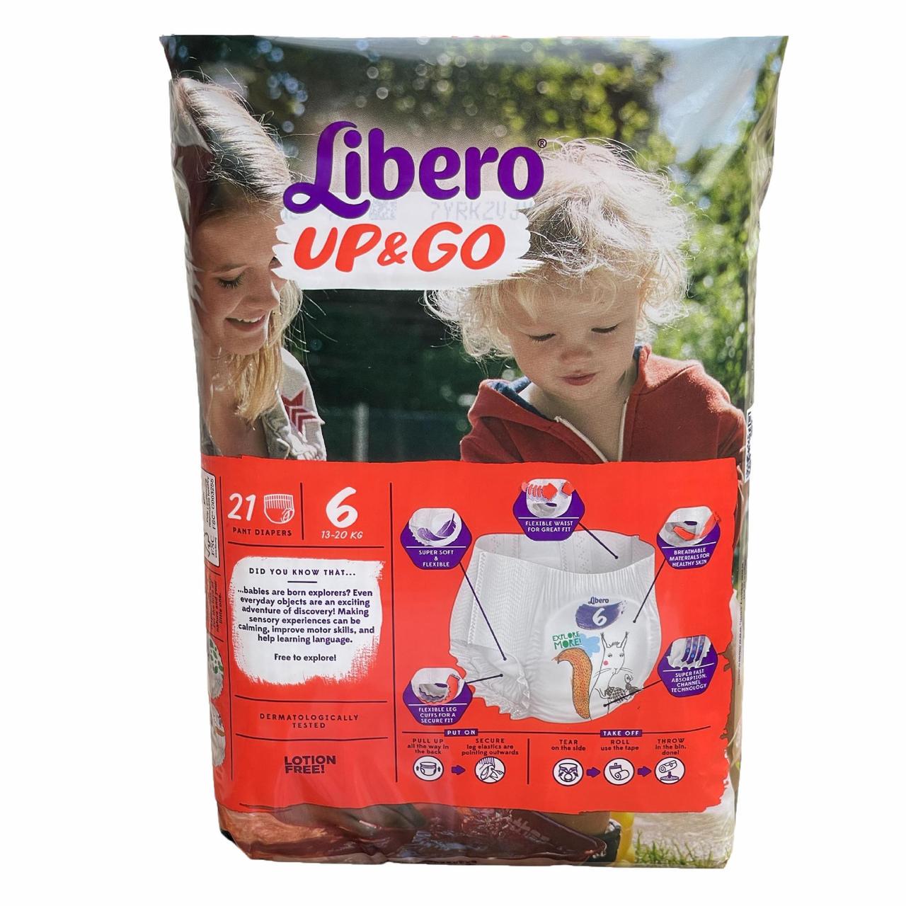 Підгузки-трусики дитячі Libero UP & GO 6 13-20 кг 63 шт. (2658552806) - фото 2 Підгузки-трусики дитячі Libero UP & GO 6 13-20 кг 63 шт. (2658552806) - фото 2