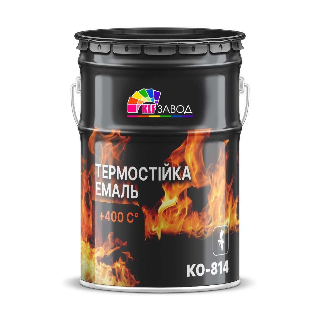 Фарба термостійка Київський лакофарбовий завод Термосила 400 18 кг Чорний (5155406)