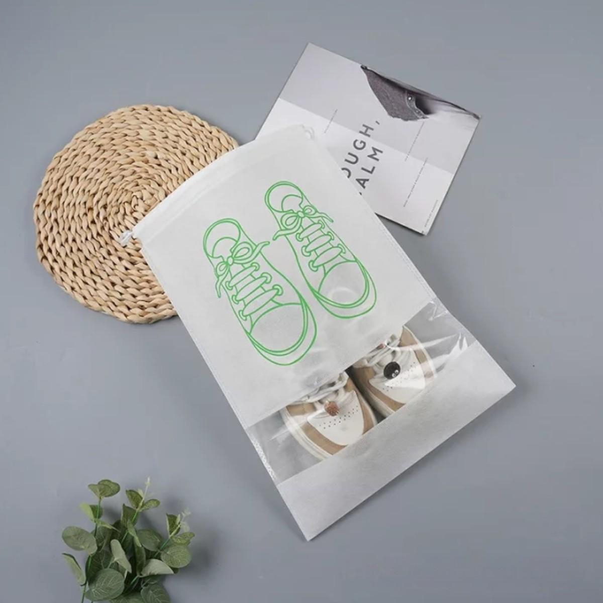 Чехол для хранения и перевозки обуви Shoe Bag на затяжках с окошком 32х44 см (WW58742-4) - фото 4 Чехол для хранения и перевозки обуви Shoe Bag на затяжках с окошком 32х44 см (WW58742-4) - фото 4