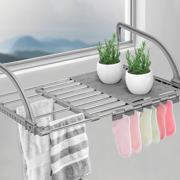 Сушилка для одежды навесная 44-75B/45-77B на радиатор из металла и пластика 77 см (28673225) - фото 4