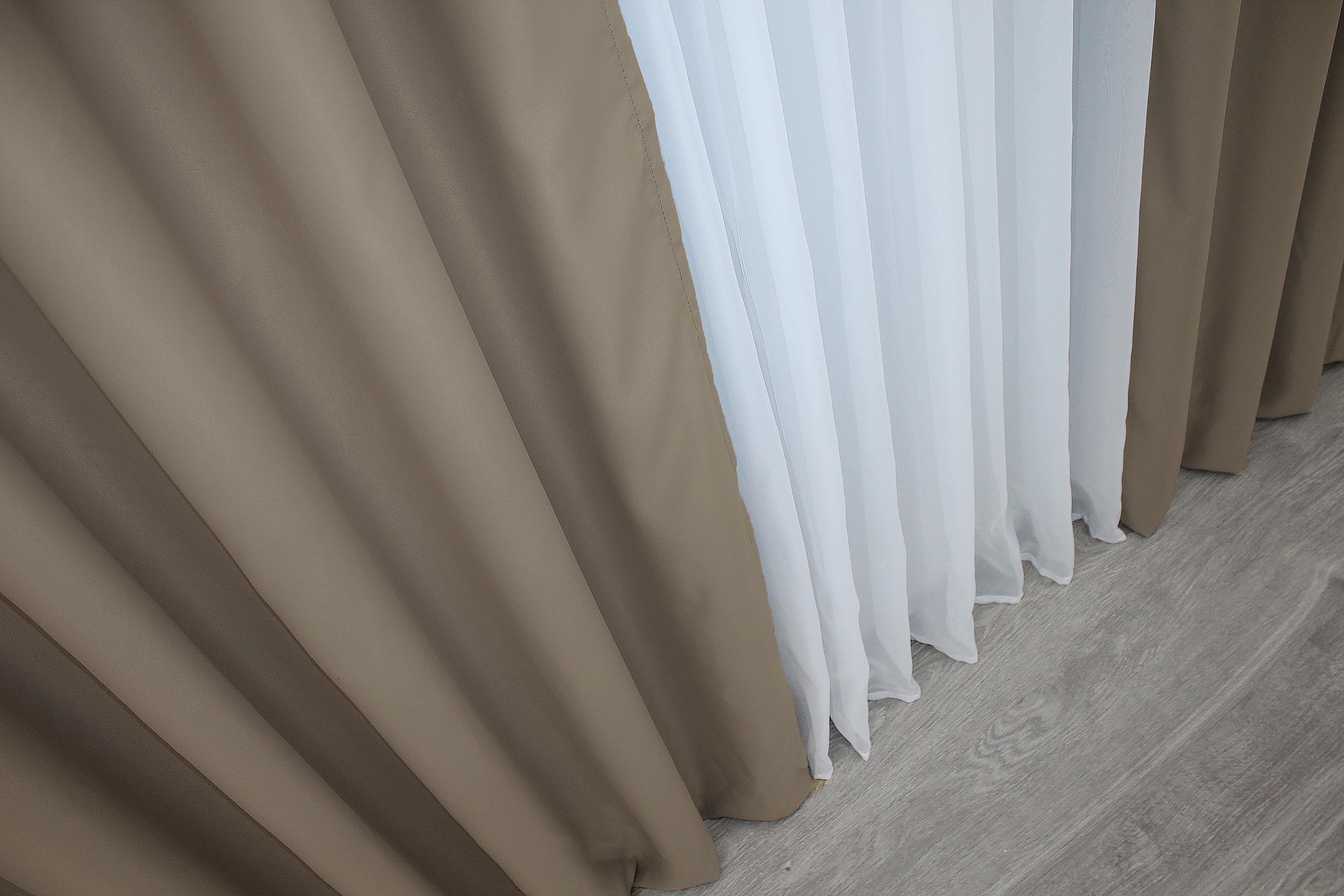 Комплект штор VR-Textil Fusion Dimout №792ш 100х250 см 2 шт. Какао (39-837) - фото 8 Комплект штор VR-Textil Fusion Dimout №792ш 100х250 см 2 шт. Какао (39-837) - фото 8