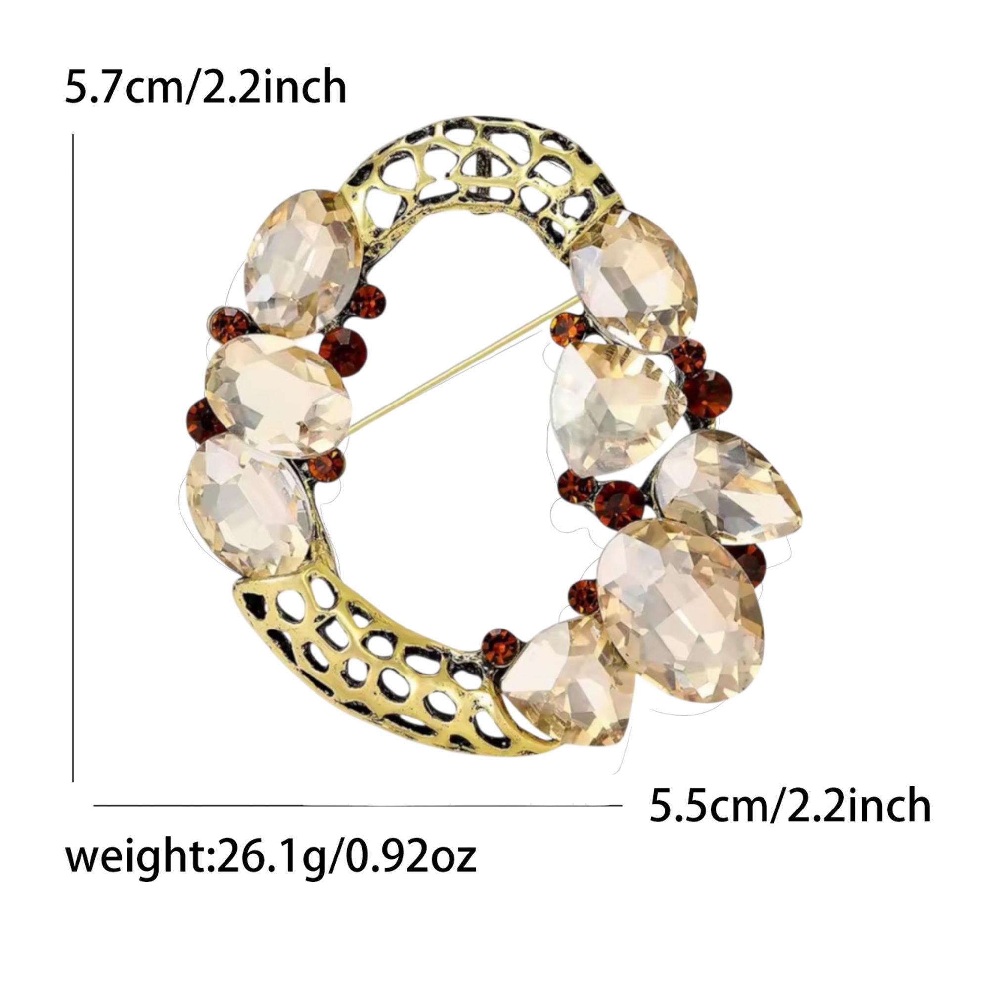 Брошка Овал з квітами 57x55 мм 26,1 г (158511314) - фото 2 Брошка Овал з квітами 57x55 мм 26,1 г (158511314) - фото 2