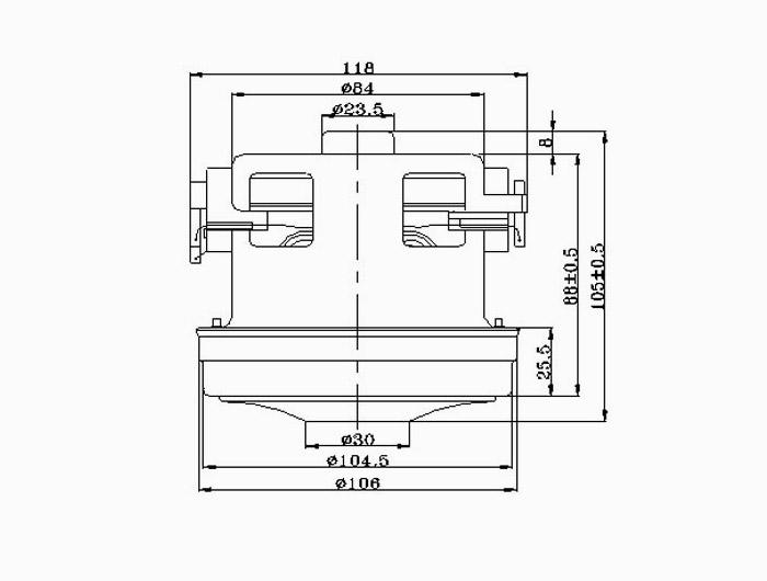 Мотор пилососа Irmatech VCM 020 1400 W 116х116 мм - фото 3